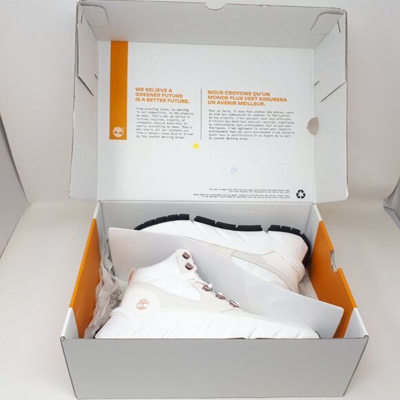 Timberland TBL Turbo Mid Hiker Hiking Boot Shoe White Suede Womens Size 9 US NEW - Picture 12 of 12